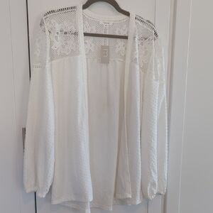 Maurices White Lace Cardigan